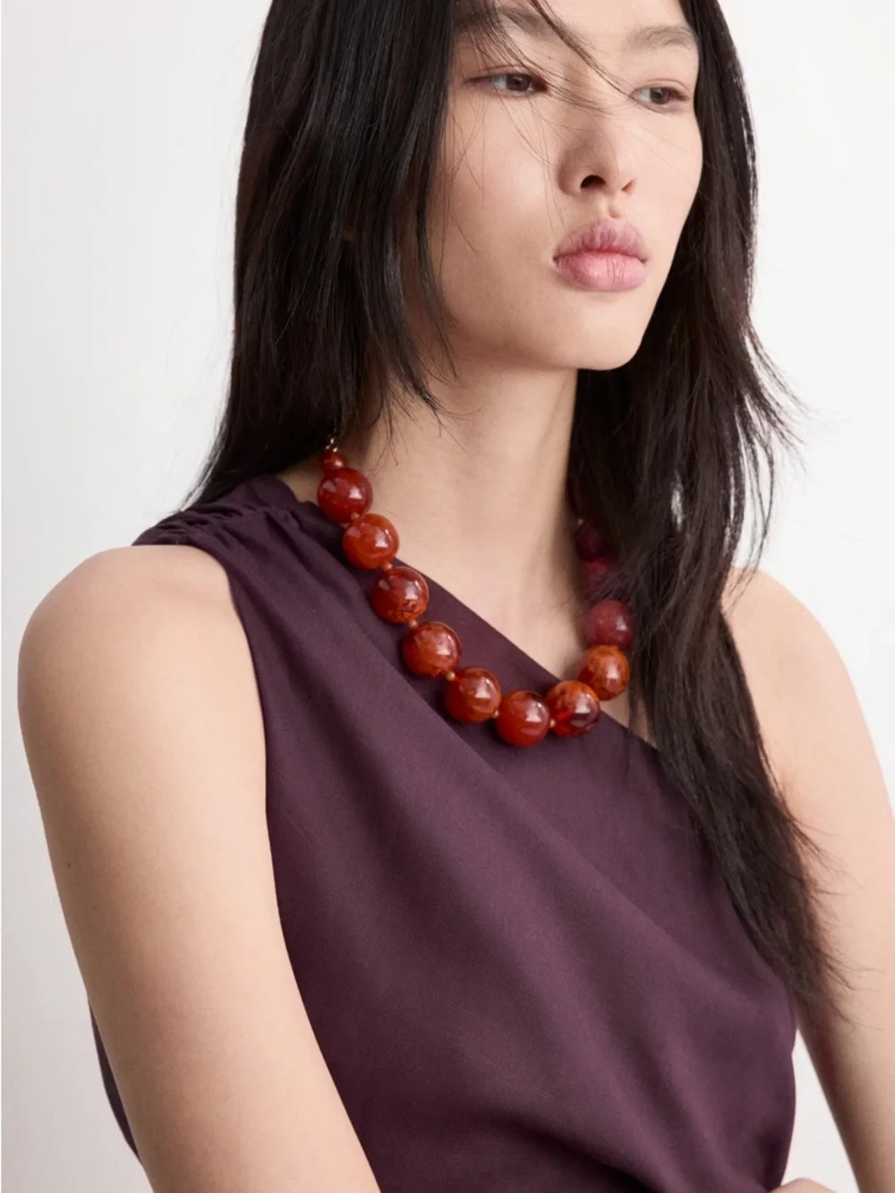 NWT (size 6) MANGO ASYMMETRICAL DRESS WITH SIDE SLIT - Picture 3 of 6
